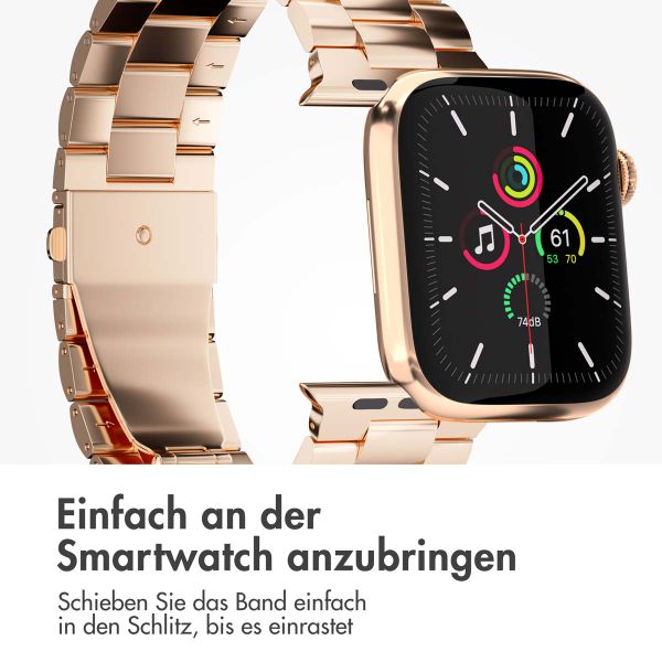 imoshion Edelstahlarmband für das Apple Watch Series 1 bis 11 / SE / Ultra (44/45/46/49 mm) - Rose Gold