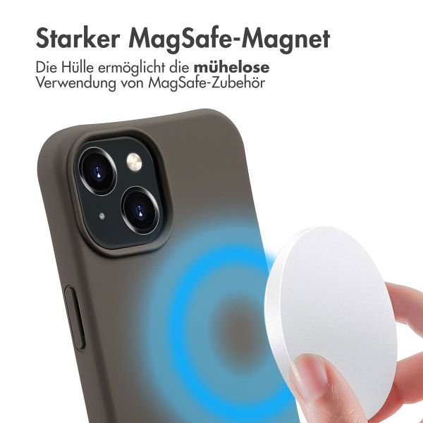 imoshion Color Backcover mit abtrennbarem Band MagSafe für das Apple iPhone 15 - Black Coffee