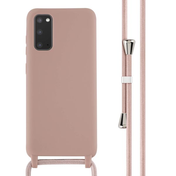 imoshion Silikonhülle mit Band für das Samsung Galaxy S20 - Sand Pink