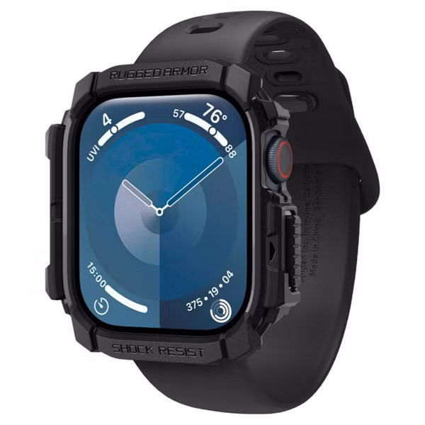 Spigen Rugged Armor™ Hülle für die Apple Watch Series 10 / 11 - 46 mm - Matt Schwarz