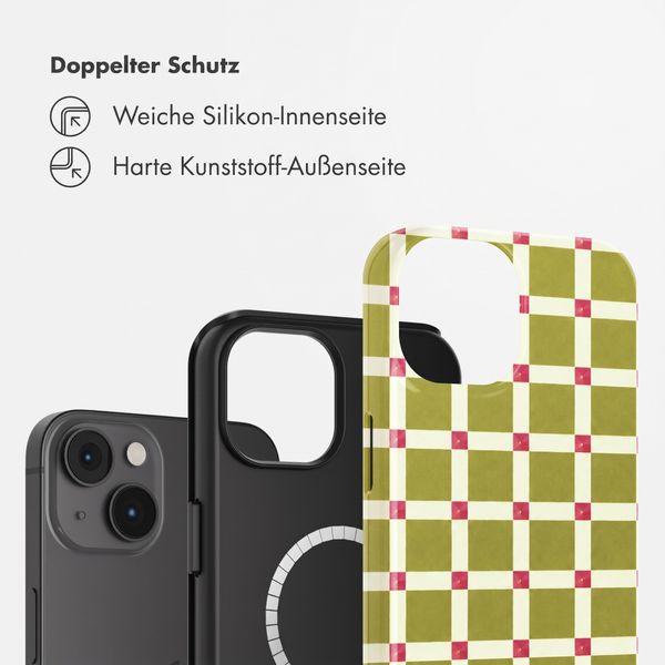Selencia Vivid Rückabdeckung mit MagSafe Apple iPhone 14 - Check This Olive