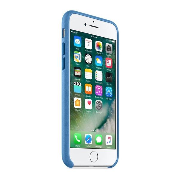 Apple Leder-Case Blau für das Apple iPhone SE (2022 / 2020) / 8 / 7