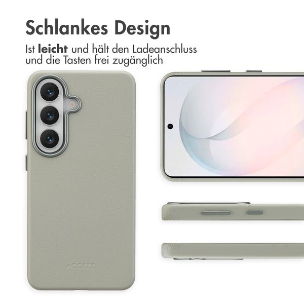 Accezz MagSafe Leather Backcover Samsung Galaxy S26 - Light Grey
