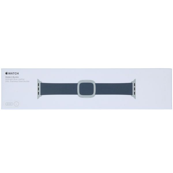 Apple Leather Band Modern Buckle für die Apple Watch Series 1-9 / SE - 38/40/41 mm / Series 10 - 42 mm - Größe L - Blau