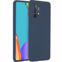 Accezz Liquid Silikoncase Samsung Galaxy A52(s) (5G/4G) - Dunkelblau