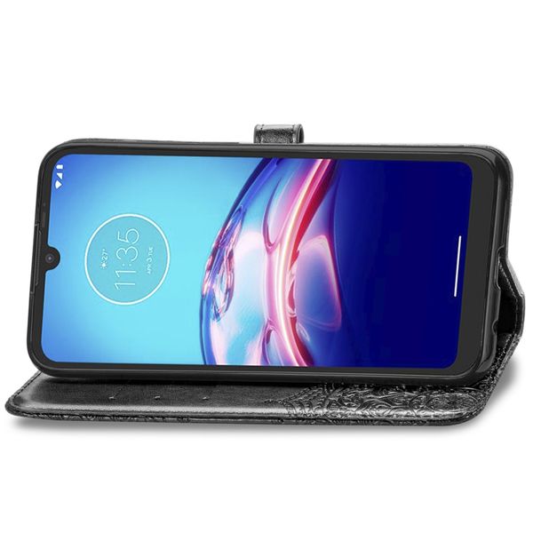 Mandala Klapphülle Motorola Moto E6s - Schwarz