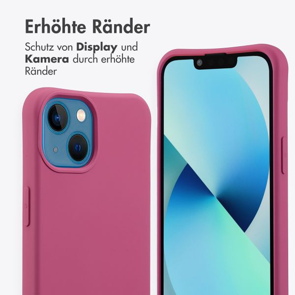 imoshion Color Backcover mit abnehmbarem Handykette und MagSafe Apple iPhone 13 - Raspberry