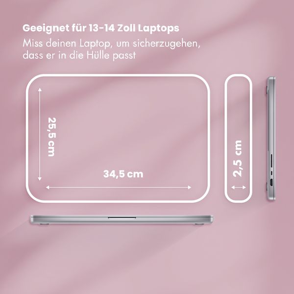 Selencia Puffy Laptop Hülle 13-14 Zoll - Laptop Sleeve - Magenta Fire