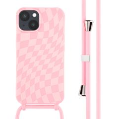 imoshion SilikonHülle design mit Band Apple iPhone 14 - Retro Pink