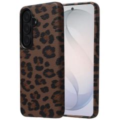 Selencia Sabi Backcover Leopardenmuster mit MagSafe Samsung Galaxy S26 - Mocha Brown