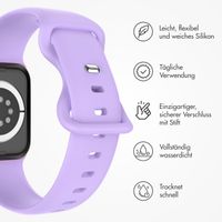 imoshion Silikonband⁺ für die Apple Watch Series 1 bis 9 / SE (38/40/41 mm) | Series 10 (42 mm) - Lila - Größe S/M