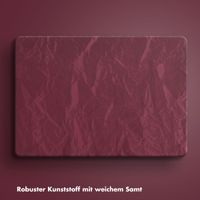 Selencia Cover mit Samtoberfläche Apple MacBook Air 13 Zoll (2018-2020) - Dunkelrot