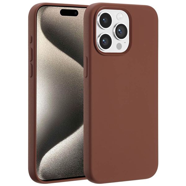 Accezz Liquid Silikoncase mit MagSafe iPhone 15 Pro Max - New Tea Brown