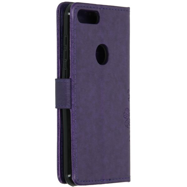 Kleeblumen Klapphülle Violett Alcatel 1S (2019)