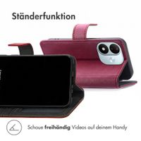 imoshion Luxuriöse Klapphülle Xiaomi Redmi Note 17 (5G) - Bordeaux