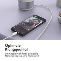 imoshion AUX-Adapter – USB-C auf 3,5 mm/Audio-Klinkenadapter – USB-C Stecker auf AUX-Buchse – Weiß