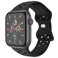 imoshion Sportarmband⁺ für die Apple Watch Series 1 bis 9 / SE (38/40/41 mm) | Series 10 (42 mm) - Größe M/L - Schwarz