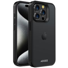 Accezz Rugged Frosted Back Cover Apple iPhone 15 Pro - Schwarz
