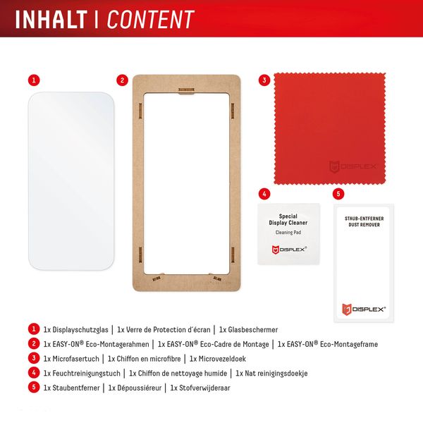 Displex Bildschirmschutzfolie Real Glass Apple iPhone 16 Pro