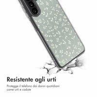 imoshion Design Hülle Samsung Galaxy A26 - Smoke Green Flowers