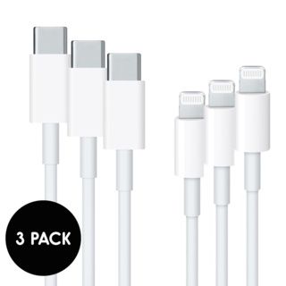 Apple 3x Original Lightning auf USB-C Kabel für das iPhone SE - 1 Meter - Weiß