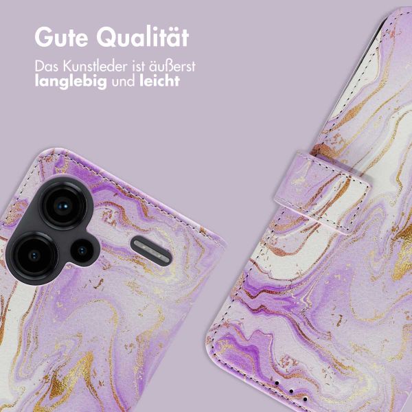 imoshion Design Klapphülle Xiaomi Redmi Note 13 Pro Plus (5G) - Purple Marble