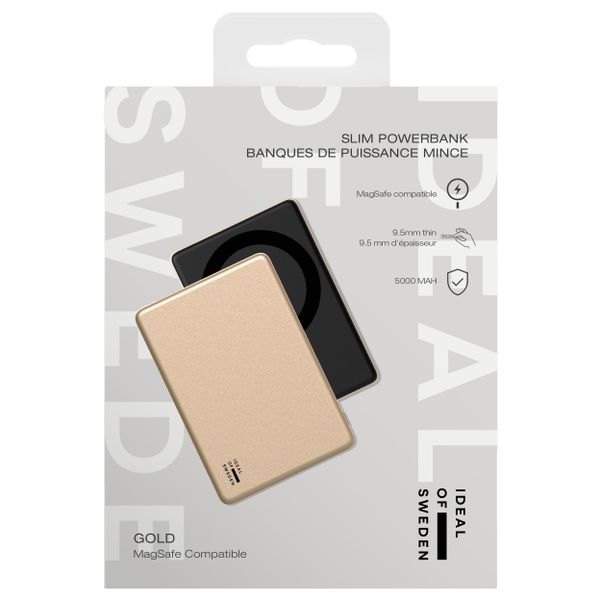 iDeal of Sweden Slim MagSafe Powerbank 5.000 mAh - Kabellose Powerbank - Gold