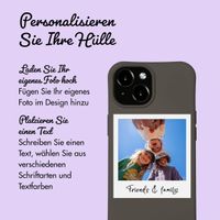 Personalisierte Color Backcover MagSafe mit abtrennbarem Band und Polaroid für iPhone 15 - Black Coffee