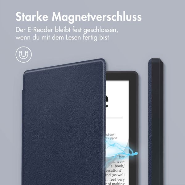 imoshion Slim Soft Case Klapphülle Pocketbook Verse / Verse Pro / Verse Pro Color / Vivlio Light / Light HD - Dunkelblau