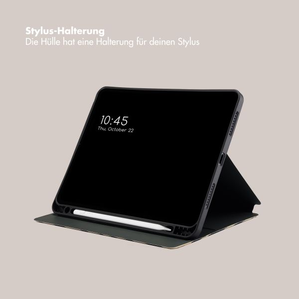 Selencia Vivid Klapphülle Apple iPad Air 11 Zoll (2025) M3 / (2024) M2 / Air 5 (2022) / Air 4 (2020) - Art Wave Black