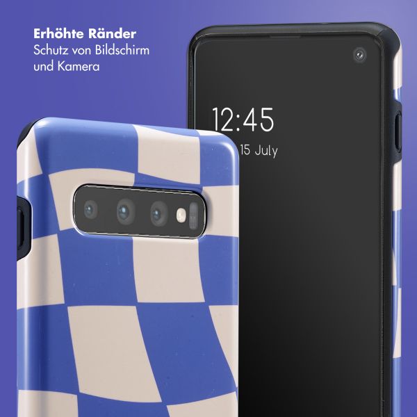 Selencia Vivid Tough Back Cover für das Samsung Galaxy S10 - Groovy Sapphire Blue