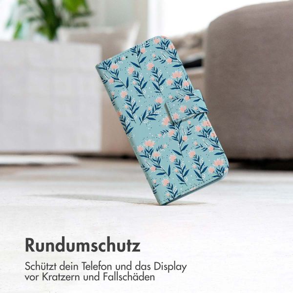 imoshion Design Klapphülle iPhone SE (2022 / 2020) / 8 / 7 / 6(s) - Blue Flowers