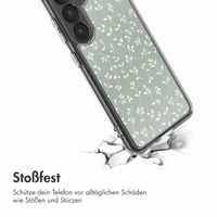 imoshion Design Hülle Samsung Galaxy S24 - Smoke Green Flowers