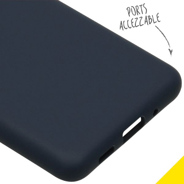 Accezz Liquid Silikoncase Samsung Galaxy S20 Ultra - Dunkelblau