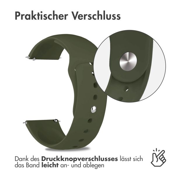 imoshion Silikonband Sport - 20-mm-Universalanschluss - Olive Green