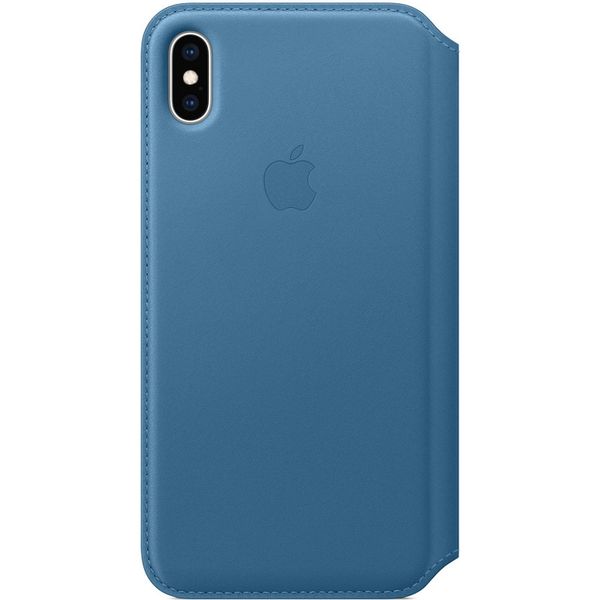 Apple Leather Folio Klapphülle Cod Blue für das iPhone Xs Max