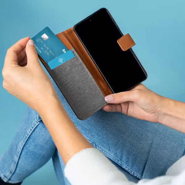 imoshion Luxuriöse Canvas-Klapphülle Samsung Galaxy S7 - Grau
