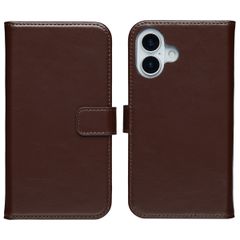 Selencia Echtleder Klapphülle Apple iPhone 17 - Braun
