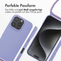 imoshion Silikonhülle mit Band für das Apple iPhone 16 Pro - Violett