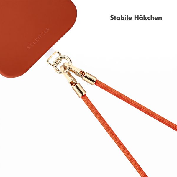 Selencia Universal Handyband mit 2 Haken - verstellbar - Burnt Sienna
