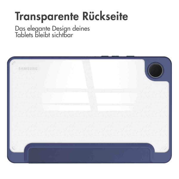 imoshion Trifold Hardcase Klapphülle Samsung Galaxy Tab A9 8.7 Zoll - Dunkelblau