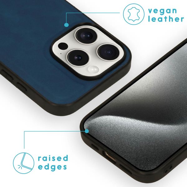 imoshion Entfernbare 2-1 Luxus Klapphülle für das Apple iPhone 16 Pro - Blau