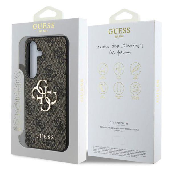 Guess 4G Metal Logo Back Cover für das Samsung Galaxy S25 - Brown