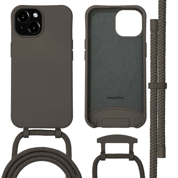 imoshion Color Backcover mit abtrennbarem Band MagSafe für das iPhone 15 - Black Coffee