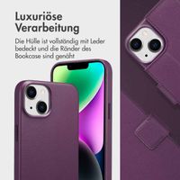 Accezz 2-in-1 Klapphülle aus Leder mit MagSafe für das iPhone 14 - Heath Purple