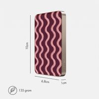 Selencia Vivid Powerbank 5.000 mAh - MagSafe und Qi - Desert Gold / Wavy Baby Burgundy