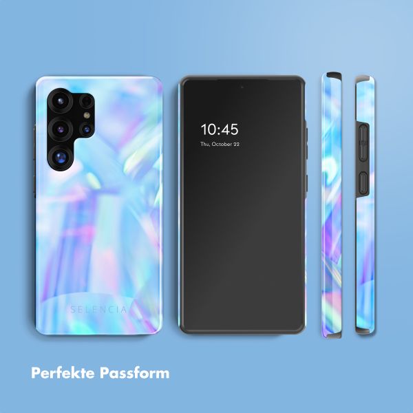 Selencia Vivid Tough Back Cover für das Samsung Galaxy S25 Ultra - Holographic Blue Dream