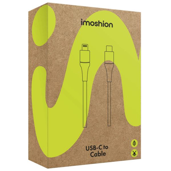 imoshion ﻿Lightning- auf USB-C-Kabel – nicht MFi-zertifiziert – Geflochtenes Gewebe – 1 m – Weiß