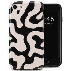 Selencia Vivid Back Cover Apple iPhone SE (2022 / 2020) / 8 / 7 / 6(s) - Art Wave Black