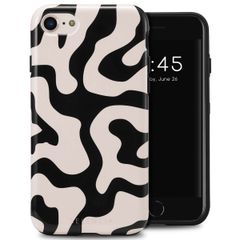 Selencia Vivid Tough Back Cover für das iPhone SE (2022 / 2020) / 8 / 7 / 6(s) - Art Wave Black